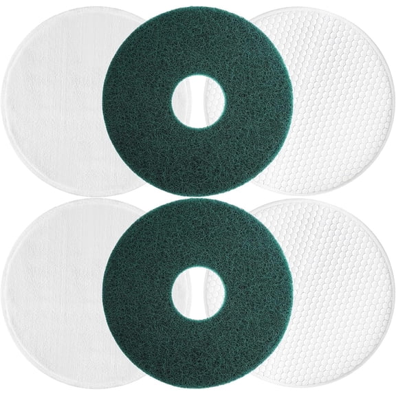 12" Floor Machine Pad, Floor Machines Pads for Orbital Floor , Compatible with Oreck Commercial 550MC Orbiter Floor Machine, For Everyday Cleaning of Hardwood and Tile Floors(6pcs)