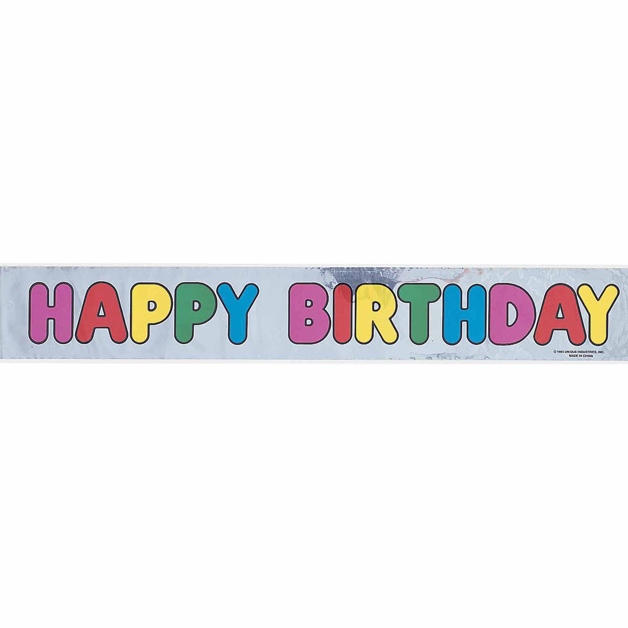 UNIQUE PARTY 12ft Blue Foil 50th Birthday Banner - 3.6m Prismatic Glitz Celebration Decoration