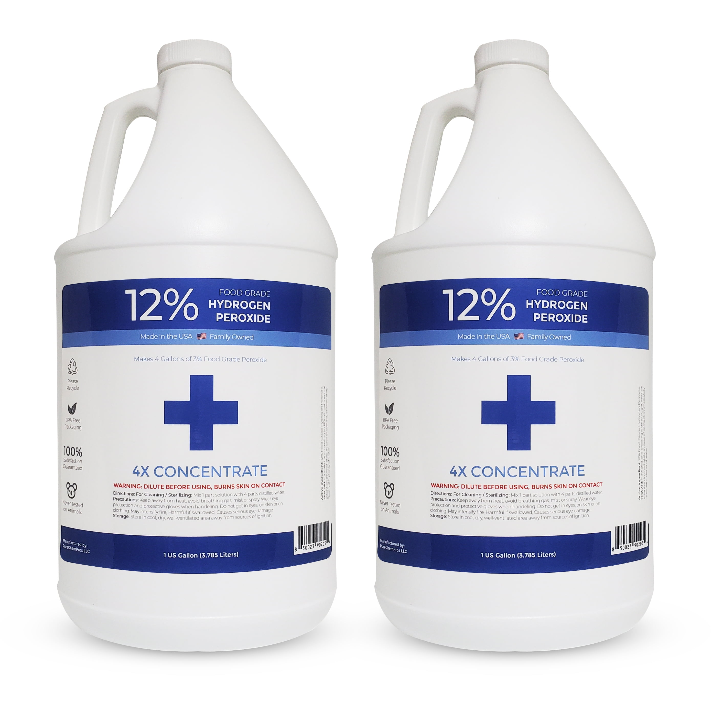 12% Food Grade Hydrogen Peroxide 2 Gallons - PureChemPros