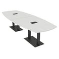 thumbnail image 1 of 12 Ft Arc Boat Modular Conference Table Square Metal Bases w/Electric, 1 of 7
