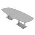 thumbnail image 1 of 12 Ft Arc Boat Modular Conference Table Square Metal Bases w/Electric, 1 of 5