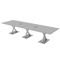 thumbnail image 1 of 12 Ft Rectangular Modular Conference Table With X Bases Power And Data, 1 of 7
