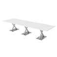 thumbnail image 1 of 12 Ft Rectangular Modular Conference Table With X Bases Power And Data, 1 of 5