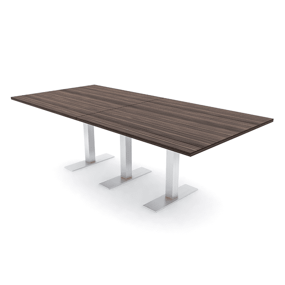 8 Person Rectangular Conference Table Metal T Bases Electrical Modules