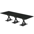 thumbnail image 1 of 12 Ft Rectangular Modular Conference Table With X Bases Power And Data, 1 of 5