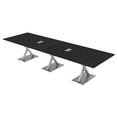 thumbnail image 1 of 12 Ft Rectangular Modular Conference Table With X Bases Power And Data, 1 of 7