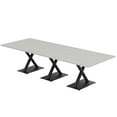 thumbnail image 1 of 12 Ft Rectangular Modular Conference Table With X Bases Power And Data, 1 of 5