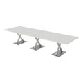 thumbnail image 1 of 12 Ft Rectangular Modular Conference Table With X Bases Power And Data, 1 of 5