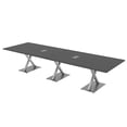 thumbnail image 1 of 12 Ft Rectangular Modular Conference Table With X Bases Power And Data, 1 of 7
