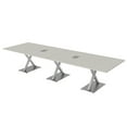 thumbnail image 1 of 12 Ft Rectangular Modular Conference Table With X Bases Power And Data, 1 of 7