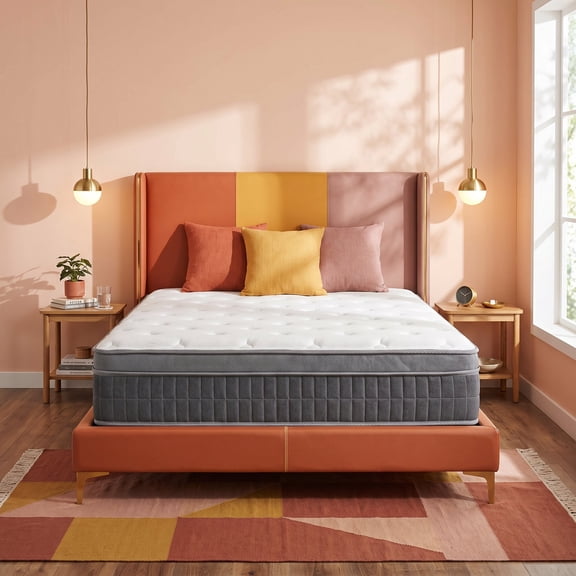 12" Full Medium Firm Hybrid Mattress, Balanced Support with Motion-Free and Airflow Design