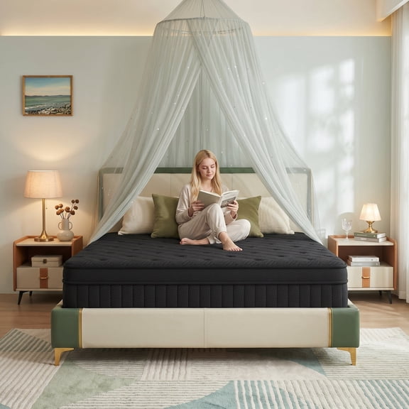 12" Full Medium Firm Hybrid Mattress, Balanced Support with Motion-Free and Airflow Design