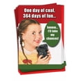 thumbnail image 1 of 12 Funny Christmas Cards Pack (1 Design, 12 Cards) - One Day Of Coal B1127K, 1 of 6