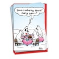 thumbnail image 1 of 12 Funny Christmas Greeting Cards (1 Design, 12 Cards) - Darn Cranberry Sauce, 1 of 6