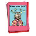 thumbnail image 1 of 12 Funny Merry Christmas Cards Bulk (1 Design, 12 Cards) - Hippie Holy Daze Christmas B5846, 1 of 7
