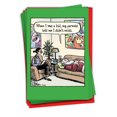 thumbnail image 1 of 12 Funny Merry Christmas Cards Bulk (1 Design, 12 Cards) - Santa Therapy B2515XSG, 1 of 7