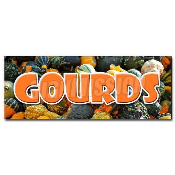 12" GOURDS DECAL sticker halloween pumpkins squash decorative ornamental