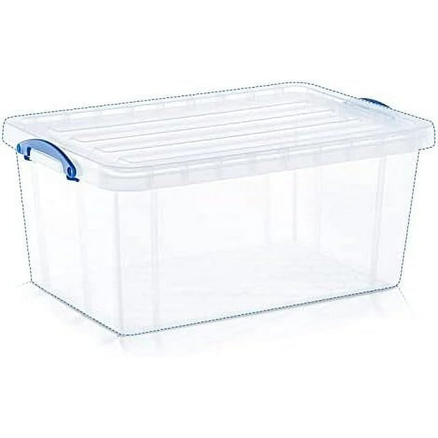 12 Gallon Commercial Flip Top Tote Container (PACK OF 4) Industrial