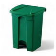 12 Gallon Green Step On Trash Can Hands Waste Bin with Odor Control