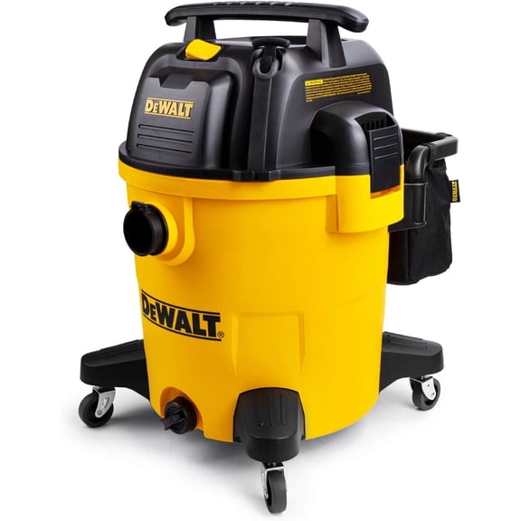 12 Gallon Poly Wet/Dry Vac, 5.5 HP Shop Vacuum Wet Cleaner for Workshop, Jobsite, Commericial Area, Large Pick-Up Capacity, Yellow,DXV12P