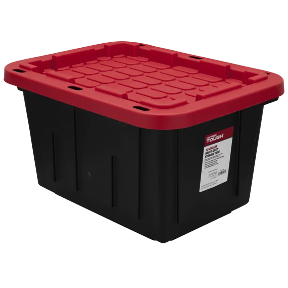 12 Gallon Stackable Storage Bin W/ Snap-On Lid Durable Organizer Container New