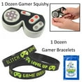 thumbnail image 1 of 12 Game Controller Squishy Stress Toys & 12 Gamer Wristbands - Video Game Birthday Party Favors & Supplies for Kids, Tweens or Teens Goodie Bags, 1 of 4