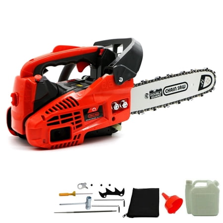 12'' Gas Chainsaw Top Handle Gasoline Chain Saw Wood Cutting 25.4CC 2-Stroke 1KW