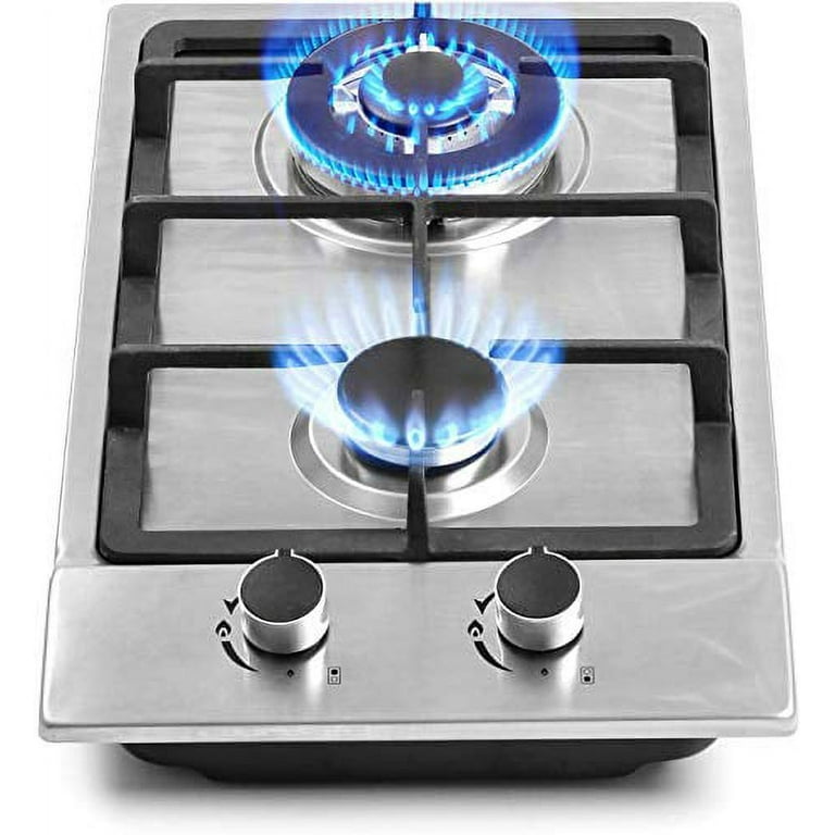  3 Burners Gas Stove Gas Cooktop, Stainless Steel Built-in Gas  Hob Cooktops, Gas Countertop for Home Kitchen Apartments, Thermocouple  Protection, Easy to Clean, Silver : Appliances