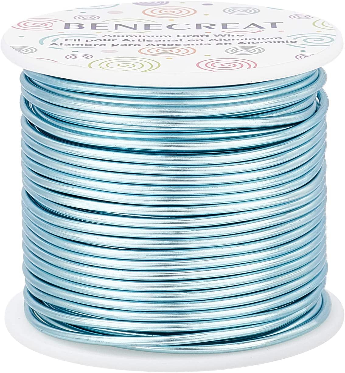 12 Gauge 100FT Tarnish Resistant Jewelry Craft Wire Bendable Aluminum  Sculpting Metal Wire for Jewelry Craft Beading Work LightBlue 