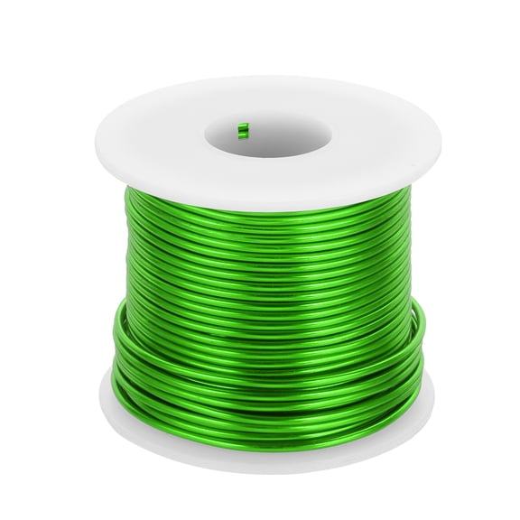 Uxcell Anodized Aluminum Craft Wire Bendable Bonsai Training Wire for Sculpting Crafts Wreath Green 12 Gauge 98 Ft