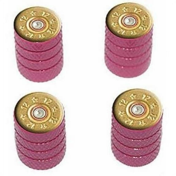 12 Gauge Bullet Shell Ammo Tire Rim Wheel Aluminum Valve Stem Caps, Multiple Colors