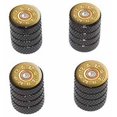 thumbnail image 1 of 12 Gauge Bullet Shell Aluminum Valve Stem Caps, Black, 4 Piece, 1 of 1