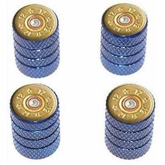 12 Gauge Bullet Shell Ammo Tire Rim Wheel Aluminum Valve Stem Caps, Multiple Colors