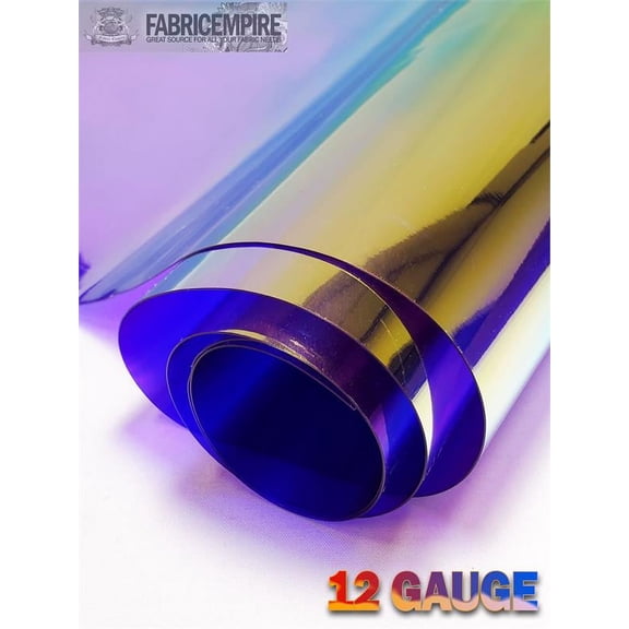 12 Gauge Metallic Transparent Hologram Purple Plastic Vinyl Fabric 38" Wide Sold By The Yard