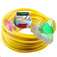 thumbnail image 1 of 12 Gauge Power Extension Cord Heavy Duty Indoor/Outdoor 12 3 Extension Cord 25 ft 12/3 Triple Outlet 3 Prong with Lighted Ends Power Your Major Appliances 1875 watt 25 ft Triple Tap Yellow, 1 of 16