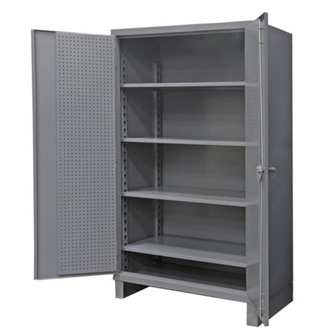 12 Gauge Recessed Door Style Extra Heavy Duty Shelf Cabinet with 4 ...