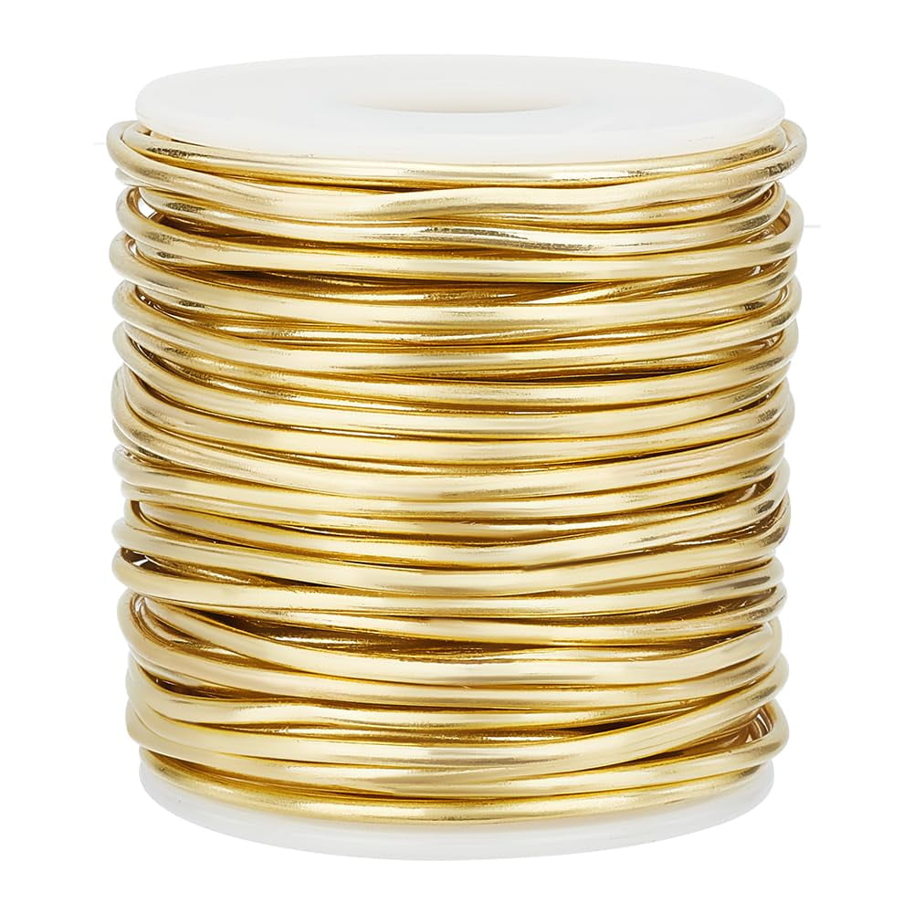 12 Gauge Soft Brass Wire - 65 Feet Per Roll - Solid Bare Spool - Craft Bead Wire for Jewelry Making Raw(Unplated) DIY