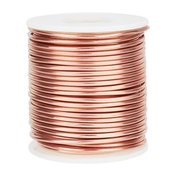 12 Gauge Soft Copper Wire 65 Feet Round Bare Copper Spool Solid Pure Copper Wire Craft Bead Wire for Jewelry Making Gem Metal Wrap Electroculture Gardening