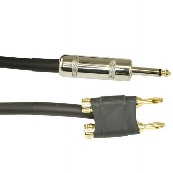 12 Gauge Speaker Cable 3ft long: Banana - 1/4"