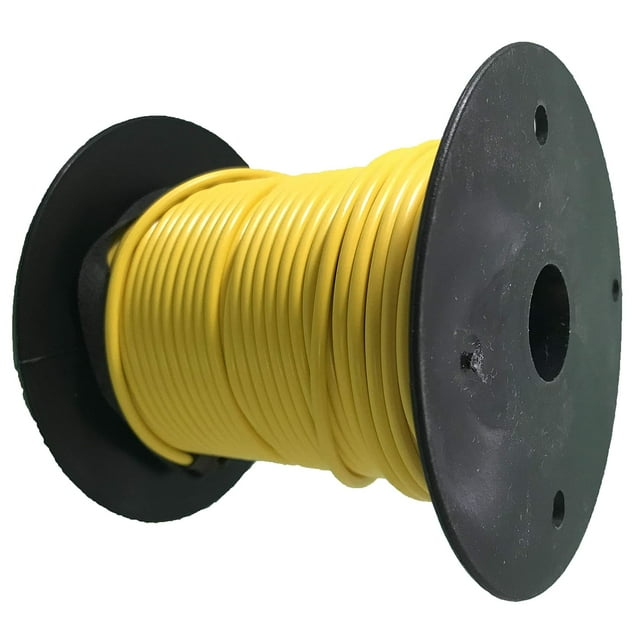 12 Gauge Yellow Primary Wire 100 FT Spool Made Cable
