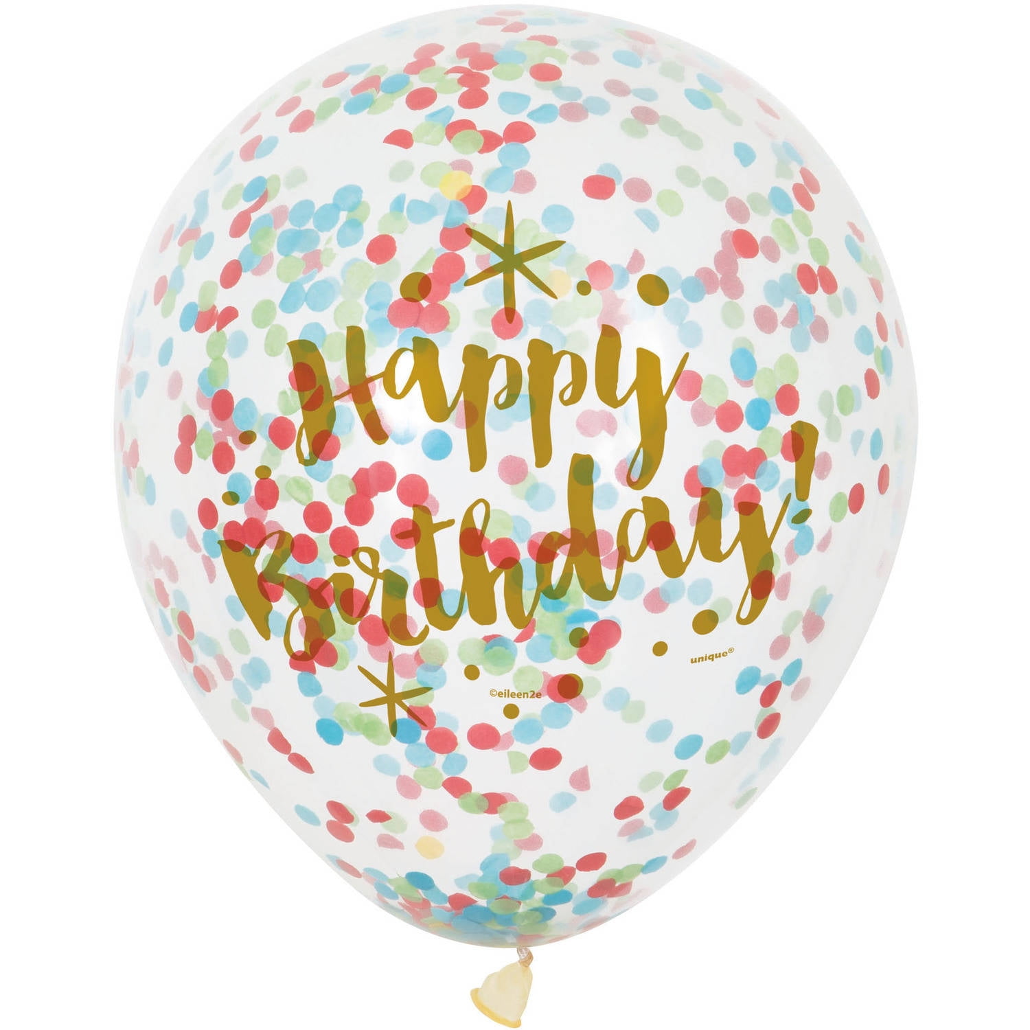 Happy Birthday Ribbon and Confetti · Creative Fabrica