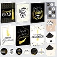 thumbnail image 1 of 12 Gold Foiled 5x7in College Graduation Cards Pack with Envelopes and Stickers, 6 Elegant Designs for Highschool, Middle school Graduates with Printed Message Inside - Gifting, Mailing, 1 of 3