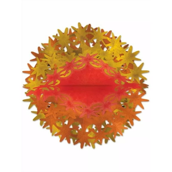 12" Gold Orange Red Star Ball Burst Wall Ceiling Hangers Danglers Decoration