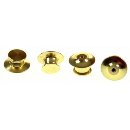 12 Gold Pin Keepers Spring Flat Head Brass Lapel Vest Cap Hat Pinback