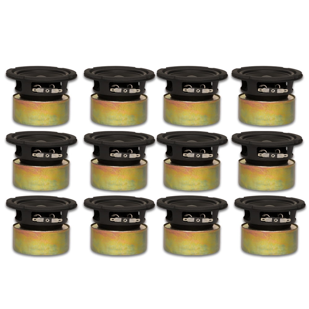 12 Goldwood Sound GW-4028/S Shielded 4" Woofers 70 Watt each 8ohm Replacement Speakers