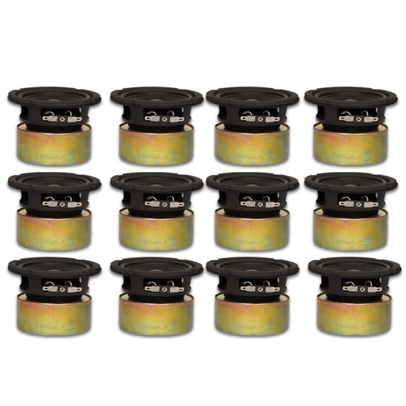 12 Goldwood Sound GW-4028/S Shielded 4" Woofers 70 Watt each 8ohm Replacement Speakers
