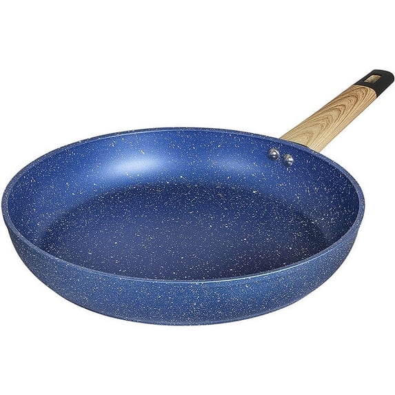 12" Granite Nonstick Frying Pan Omelet Skillet Cookware (Induction Compatible) (Ocean Blue)