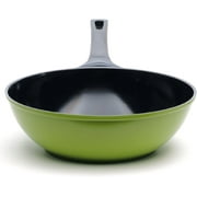 12" Green Ceramic Wok by Ozeri, with Smooth Ceramic Non-Stick Coating (100% PTFE and PFOA Free)