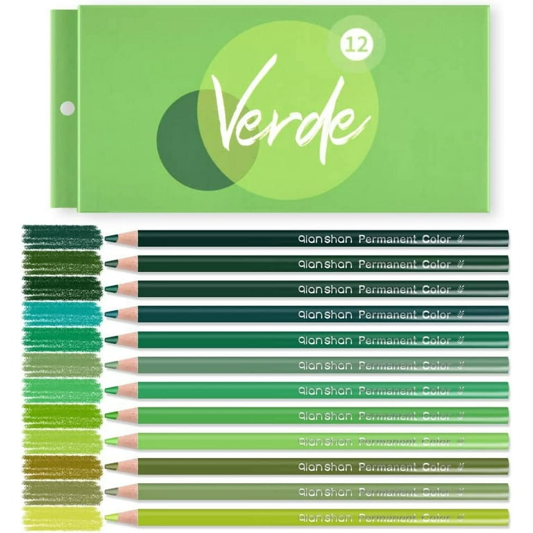 qianshan Metallic Colored Pencils 12 Colors - Non-Toxic Black Wood Colored Pencils Pre-Sharpened Wooden Sketching Pencils Set for Adults Coloring
