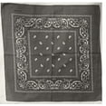 thumbnail image 1 of 12 Grey Bandana Paisley Head Wrap 100% Cotton 22"X22", 1 of 1